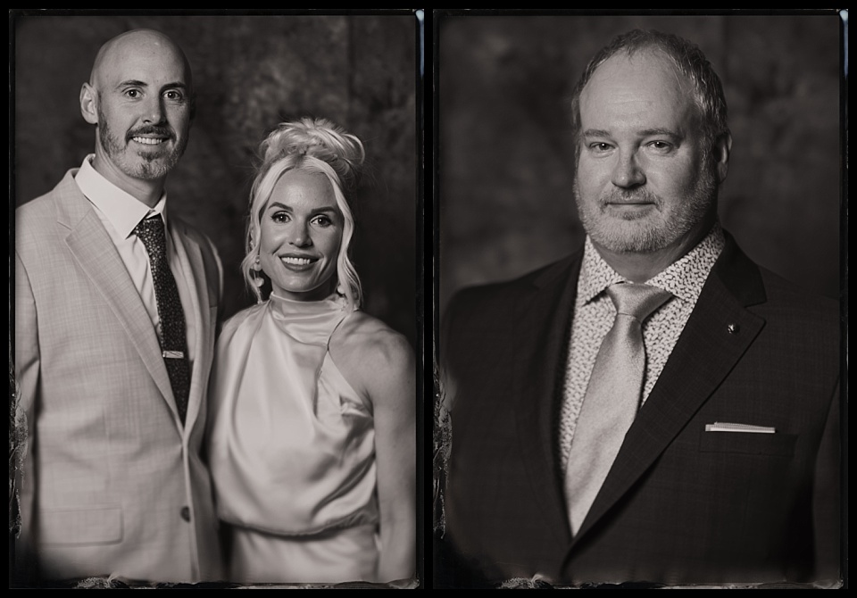 acend conference tintype photobooth couples potrait and a single man portrait