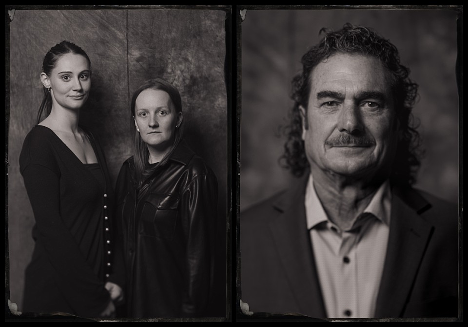 caribou club wedding welcome party tintypes in aspen portraits of the waitstaff and restaurant host