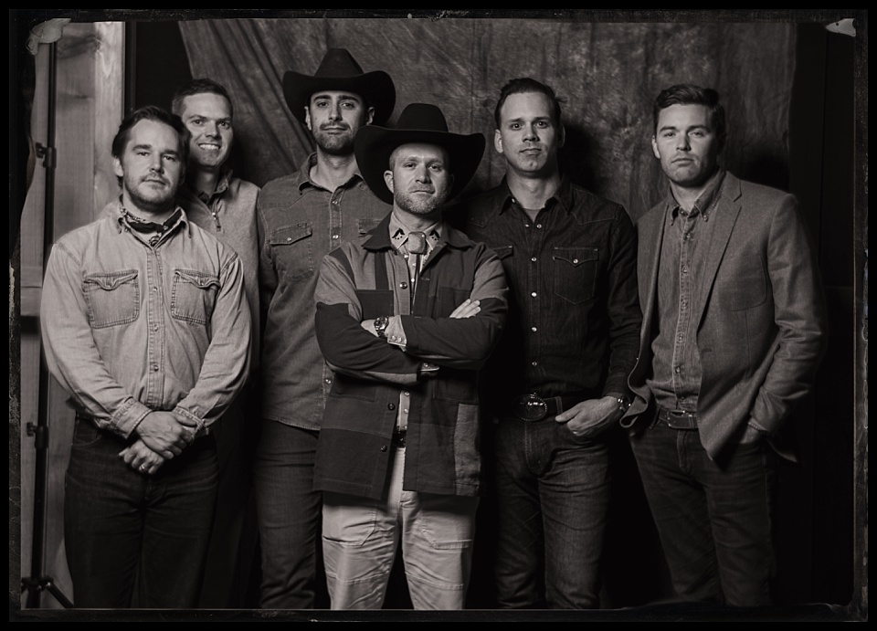 devils thumb ranch wedding tintype photobooth groom and groomsmen