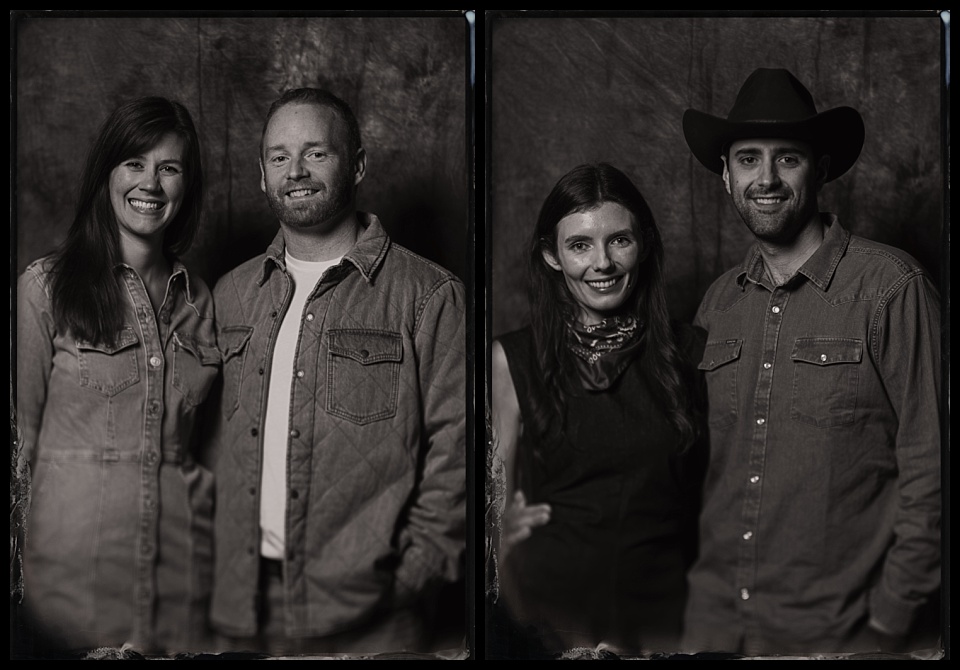 devils thumb ranch wedding tintype photobooth denium casual mountain wear