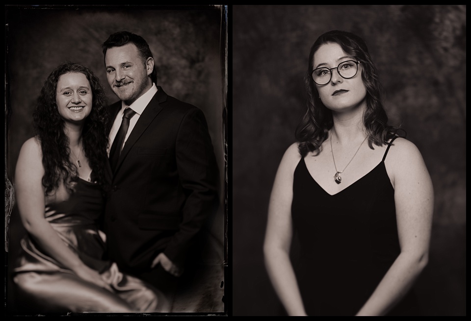 tintype portraits of friends