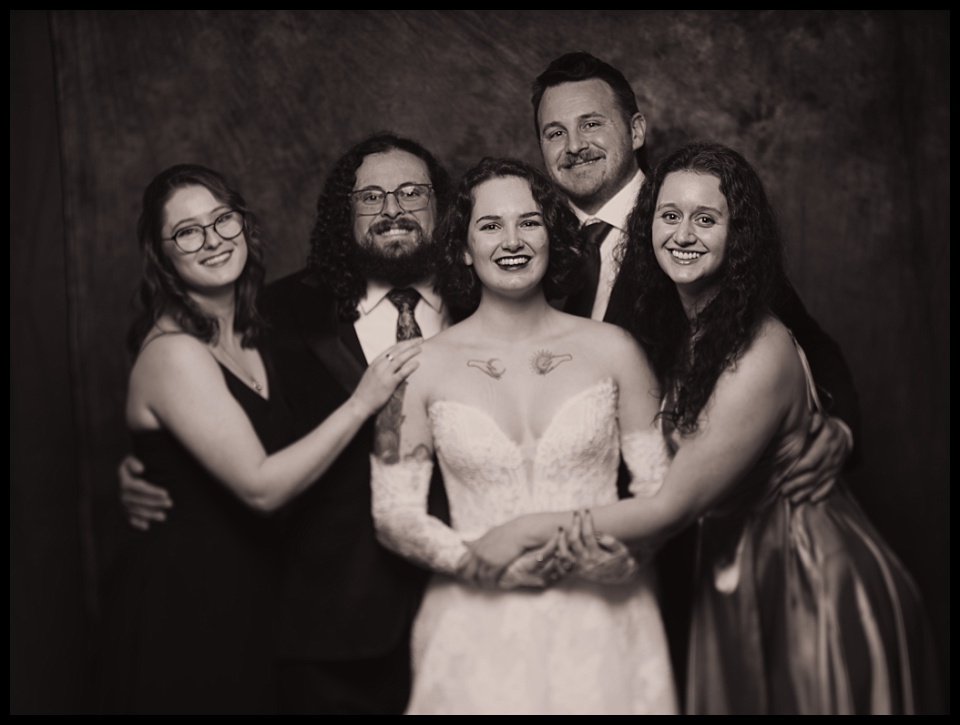 tintype group portrait of everyone