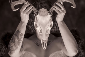 gothic tintype photo session with bride