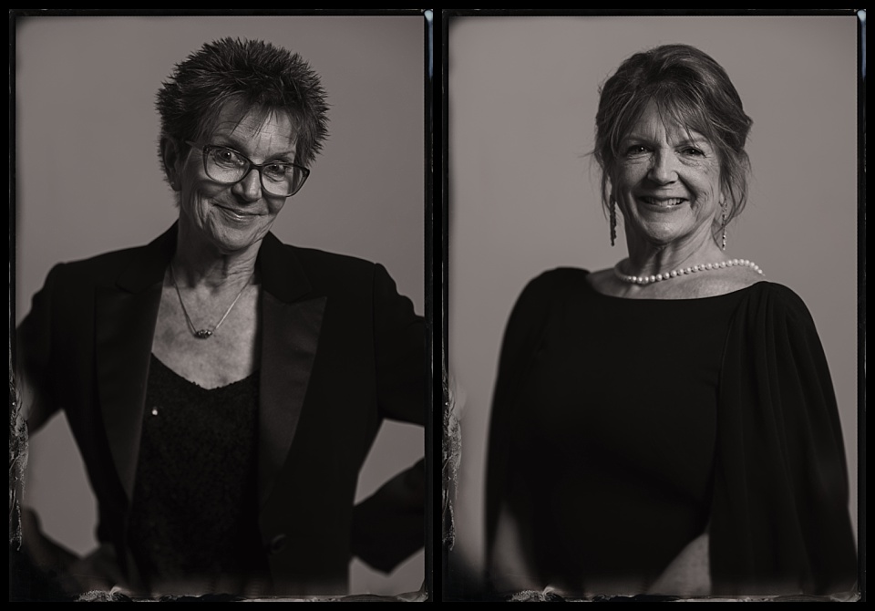 grant humphreys wedding tintype photobooth portraits of sassy older women