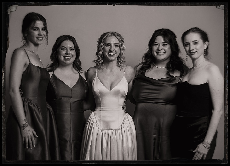 grant humphreys wedding tintype photobooth bride and bridesmaids