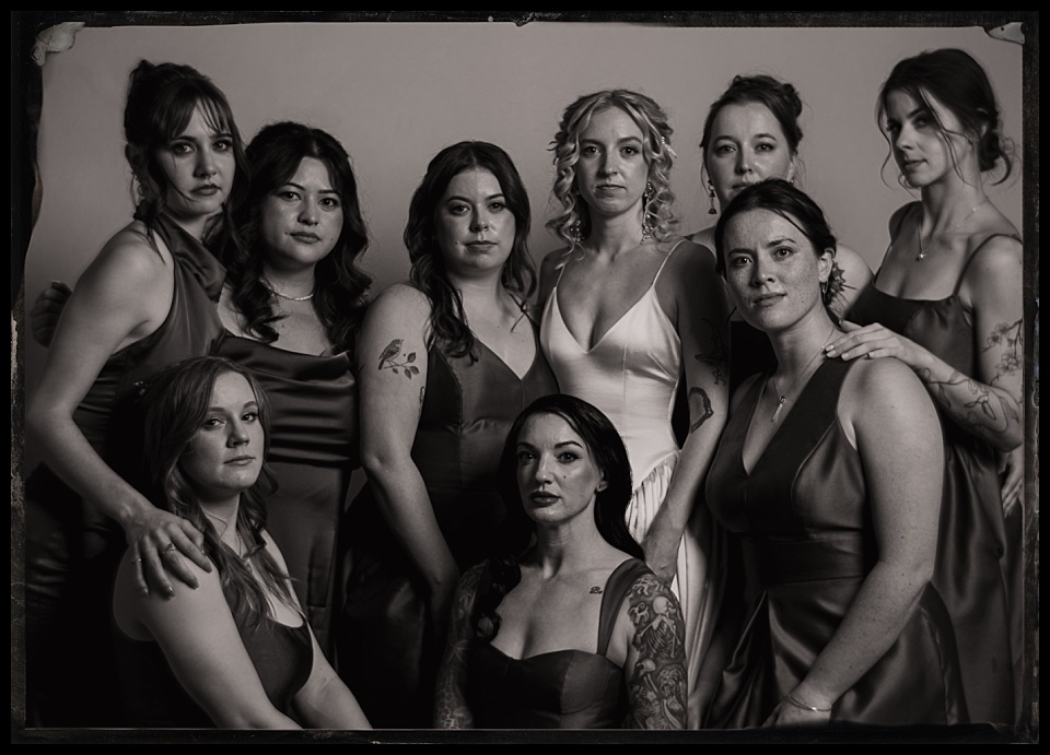 grant humphreys wedding tintype photobooth bride and 9 friends
