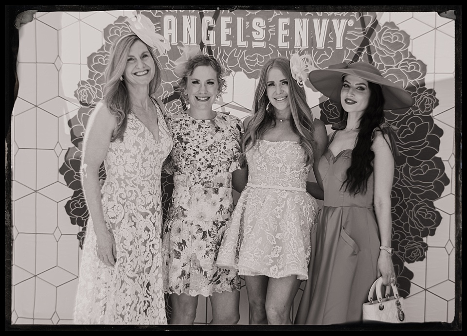 tintype of ladies at a kentucky derby party