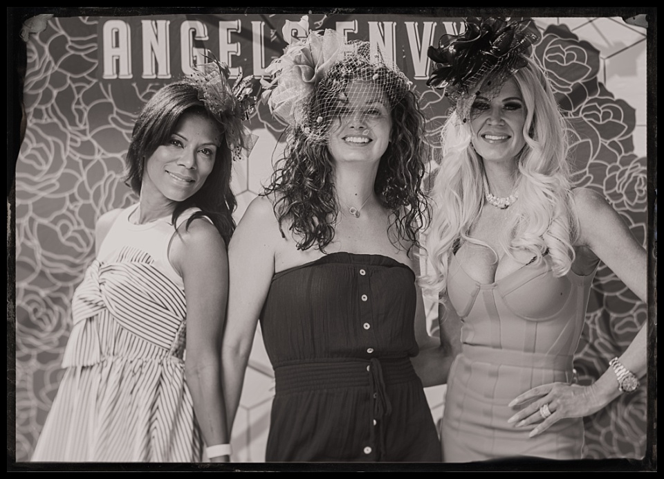 tintype of fancy ladies at a kentucky derby party at Four Seasons Denver