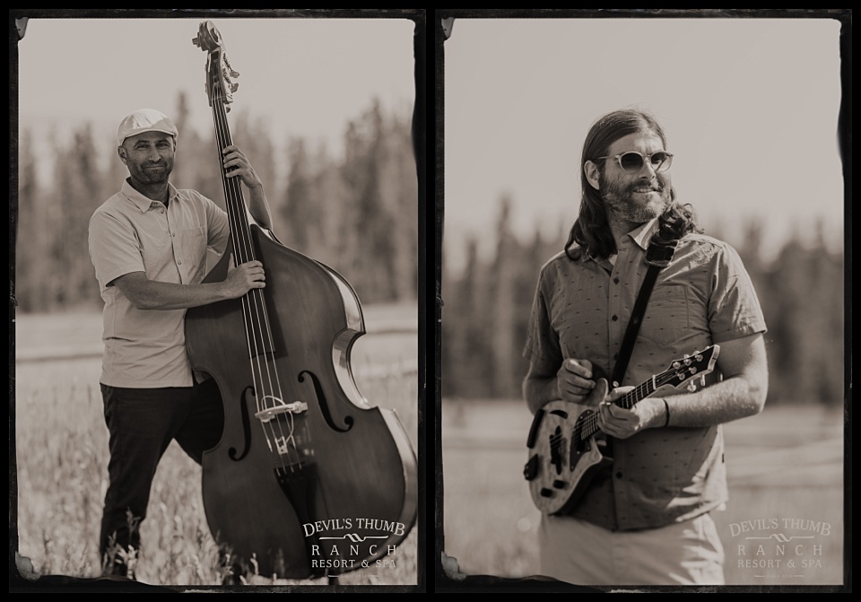 labor day tintypes devils thumb ranch bluegrass band bass and mandolin players