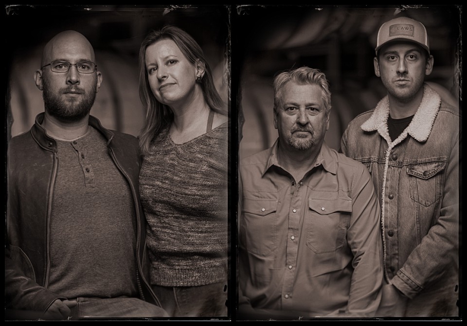 laws whiskey house gargoyles party tintypes portraits of a couple and a father and son