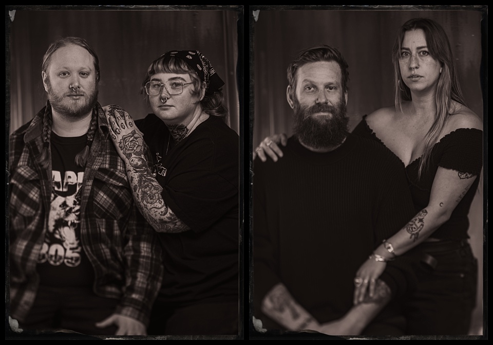 tintypes at low side tattoo portraits two couples