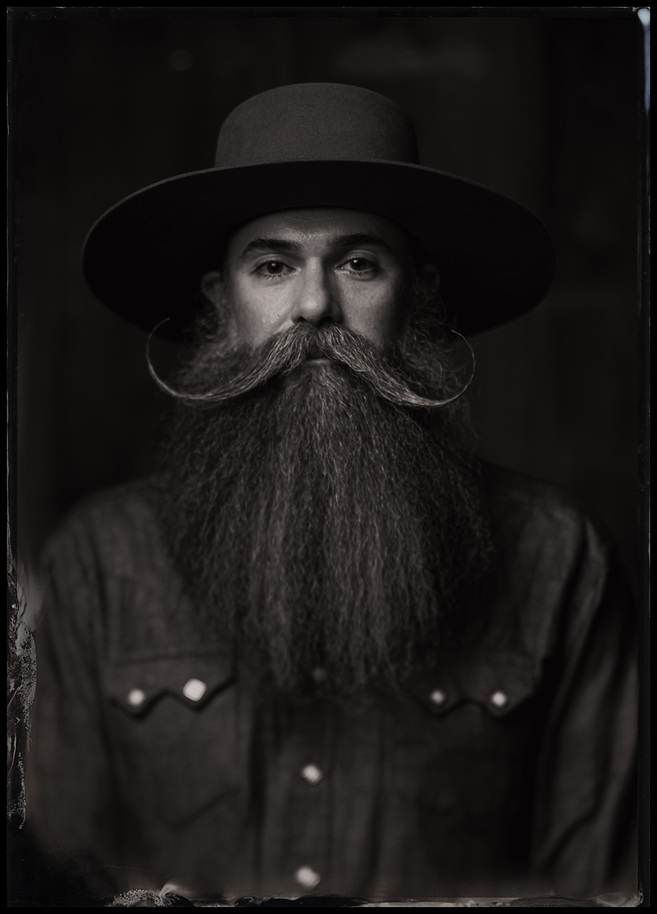 mile high beard bout tintypes president natural mustache and beard