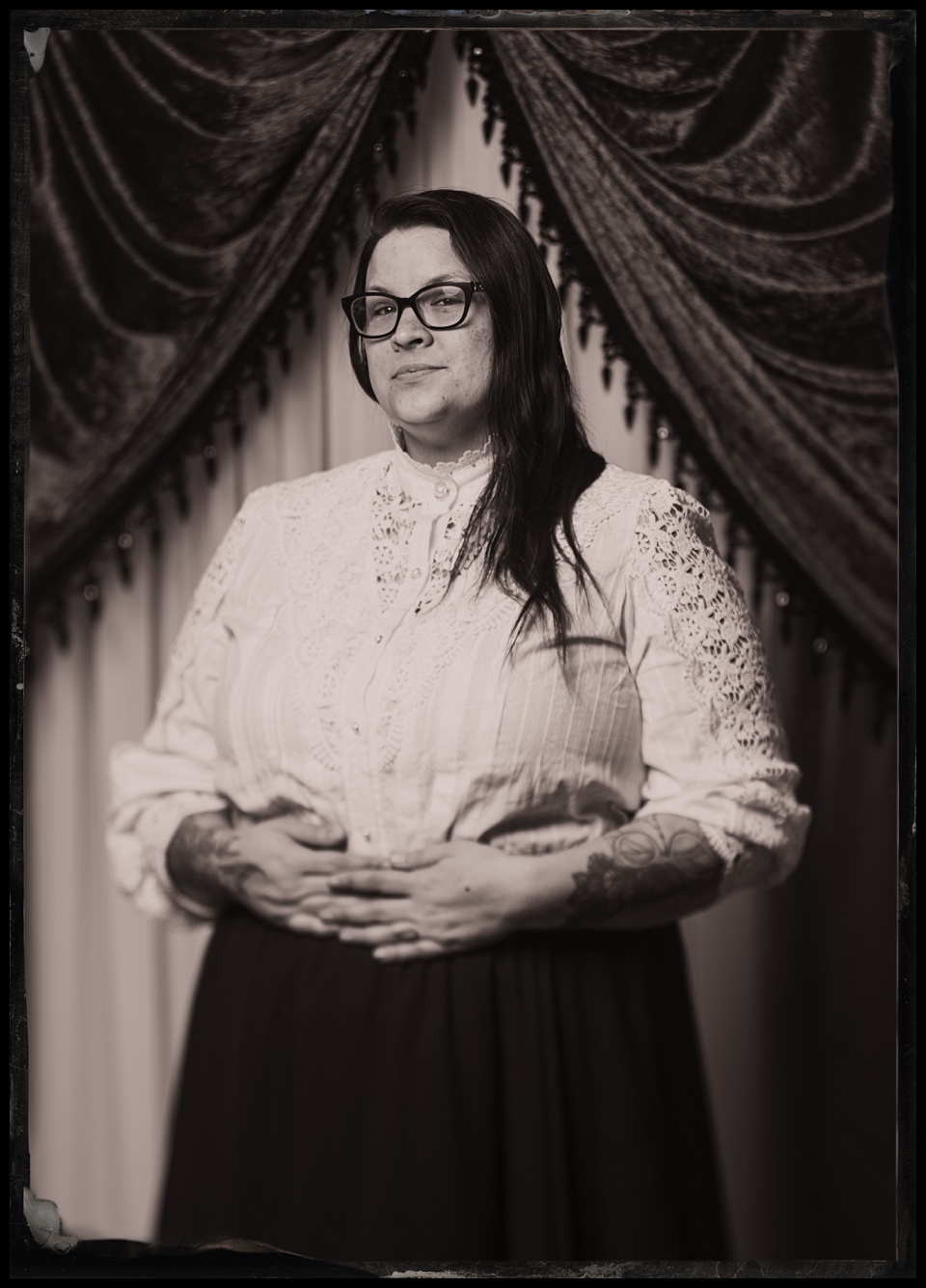 tintypes at odd aly-kat emporium portrait of owner Adriana