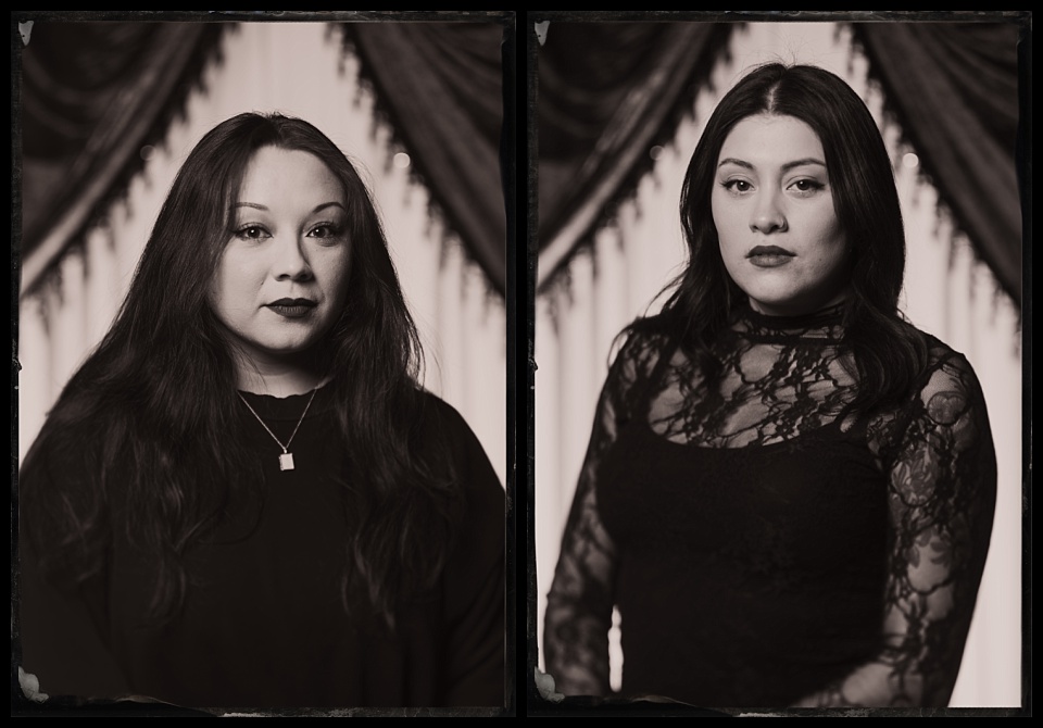 tintypes at odd aly-kat emporium portraits of two women dressed in black