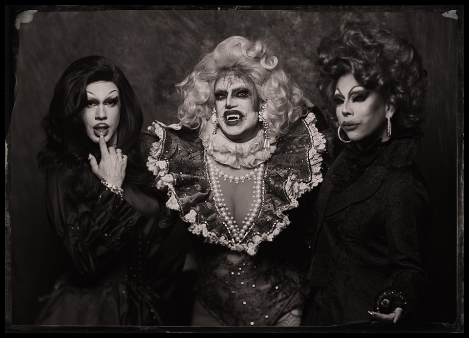 four mile historic park spirits spirits 2025 tintype of drag queen event host for fashion show group portrait