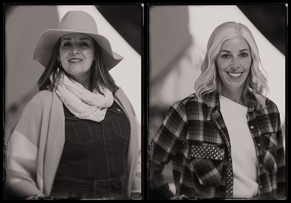 WIPA glamp gather party tintype photobooth tintype portraits of women in hats