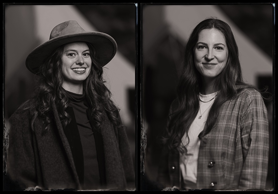 WIPA glamp gather party tintype photobooth tintypes of women with great hair