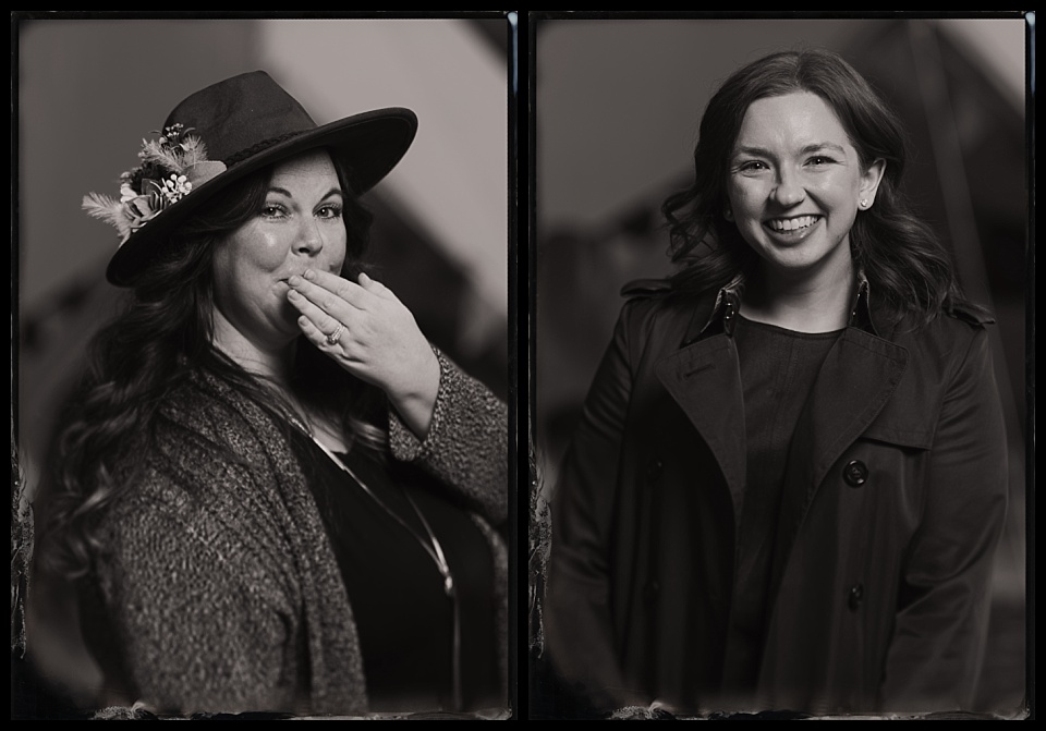 WIPA glamp gather party tintype photobooth portraits of funny women