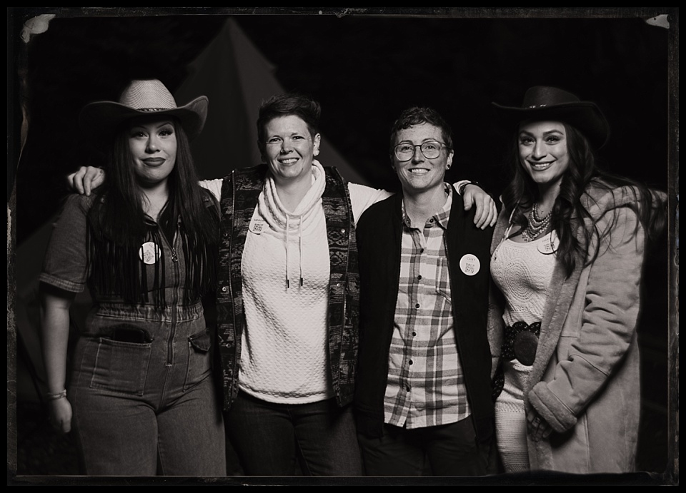 WIPA glamp gather party tintype photobooth group portrait