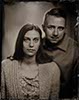 denver woman neck scarf wet plate portrait